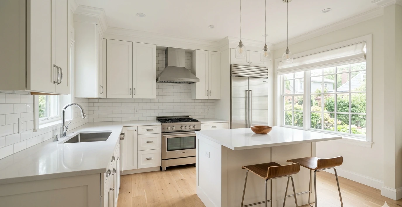 Spotless kitchen ready for move-in