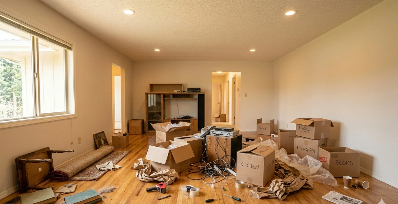 Before professional move-out cleaning